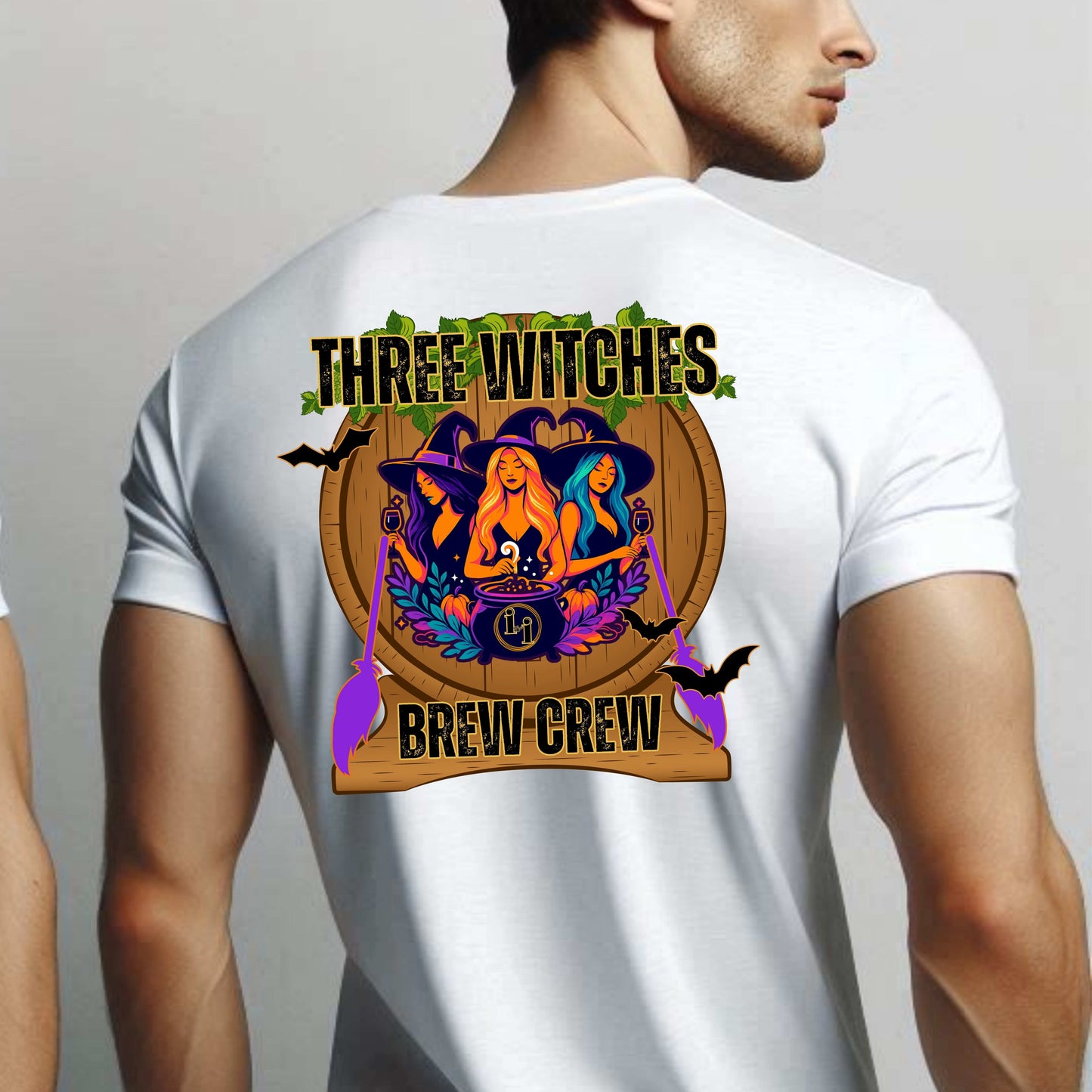 Three Witches Brew Crew - Drink Up Witches T-Shirt