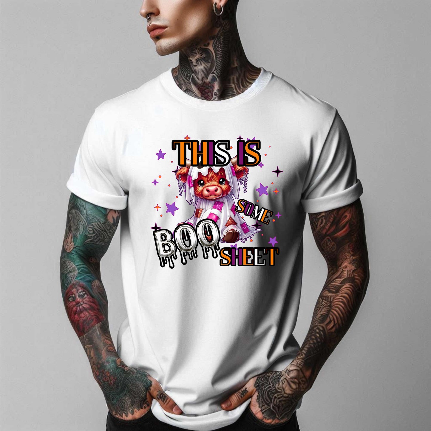 This is Some Boo Sheet Highland Cow T-Shirt
