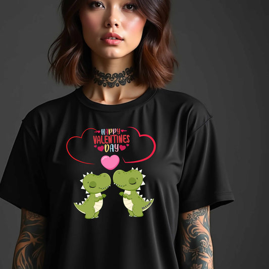 Dinosaur Love Happy Valentine's Day T-Shirt