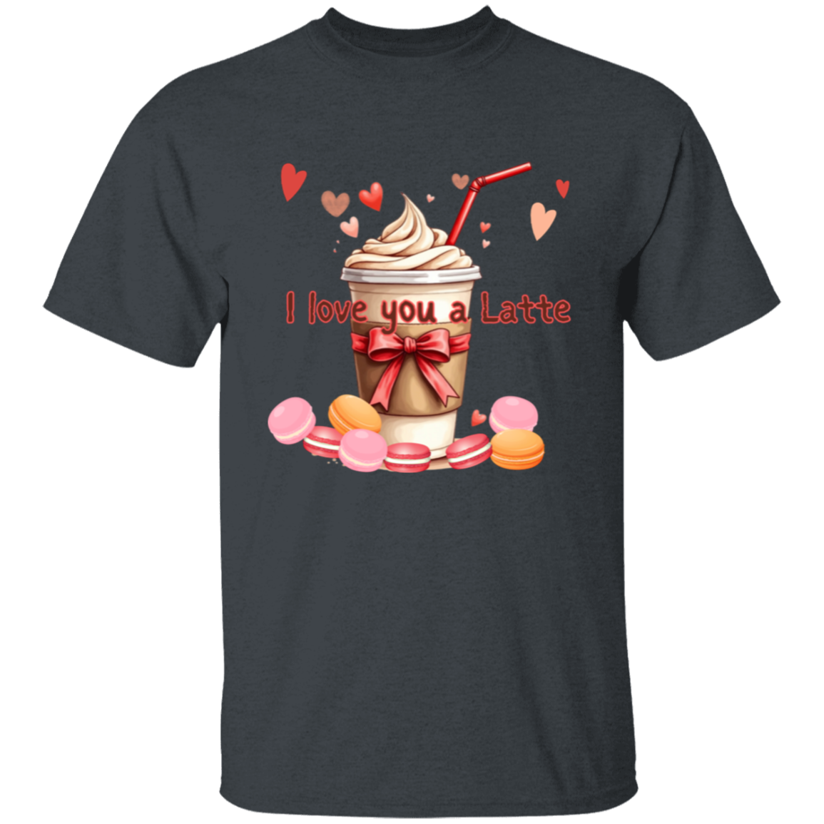 Camiseta "Te amo, café con leche y macarrones"