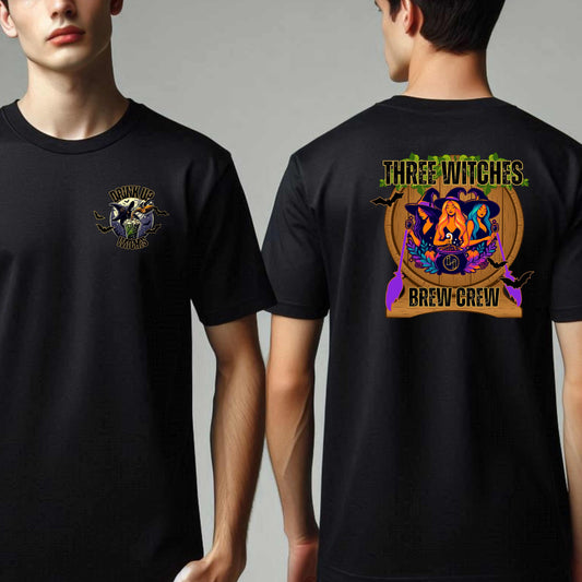 Three Witches Brew Crew - Drink Up Witches T-Shirt