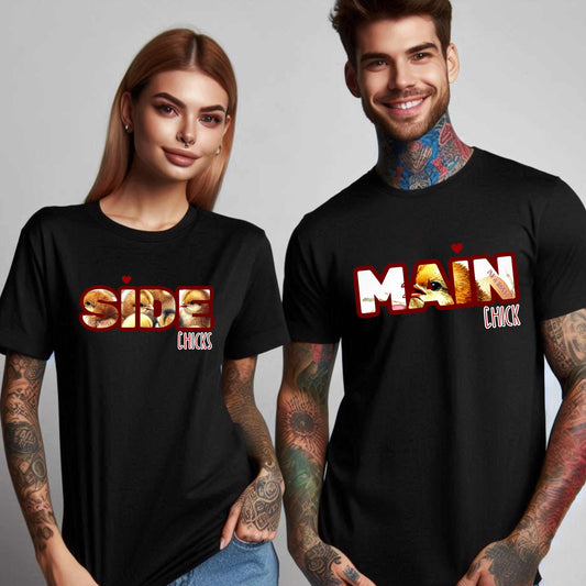Heart Main and Side Chicks T-Shirts (Sold Separately)