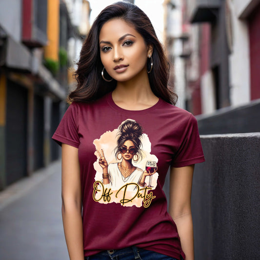 Off Duty Mom Feminine  Presenting T-Shirt