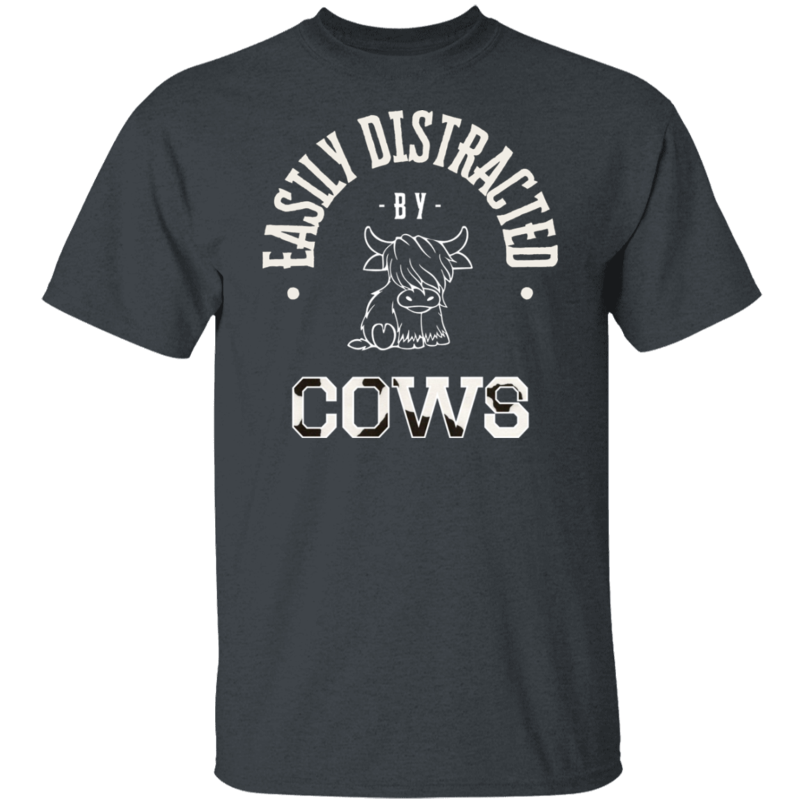 Camiseta "Me distraigo fácilmente con las vacas"