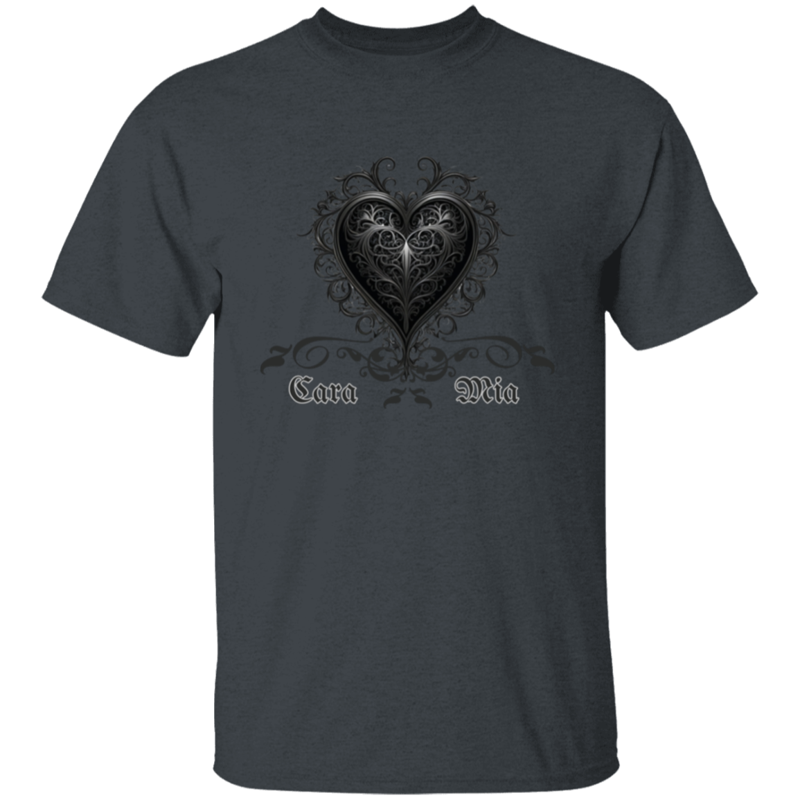 Camiseta Cara Mia (Corazón estilo gótico)