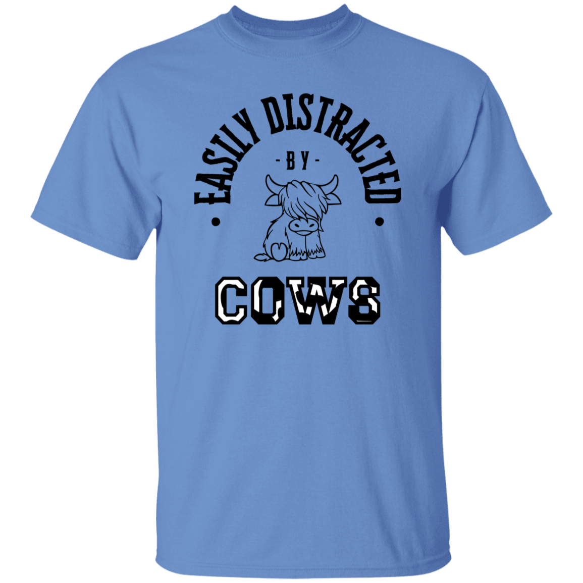 Camiseta "Me distraigo fácilmente con las vacas"
