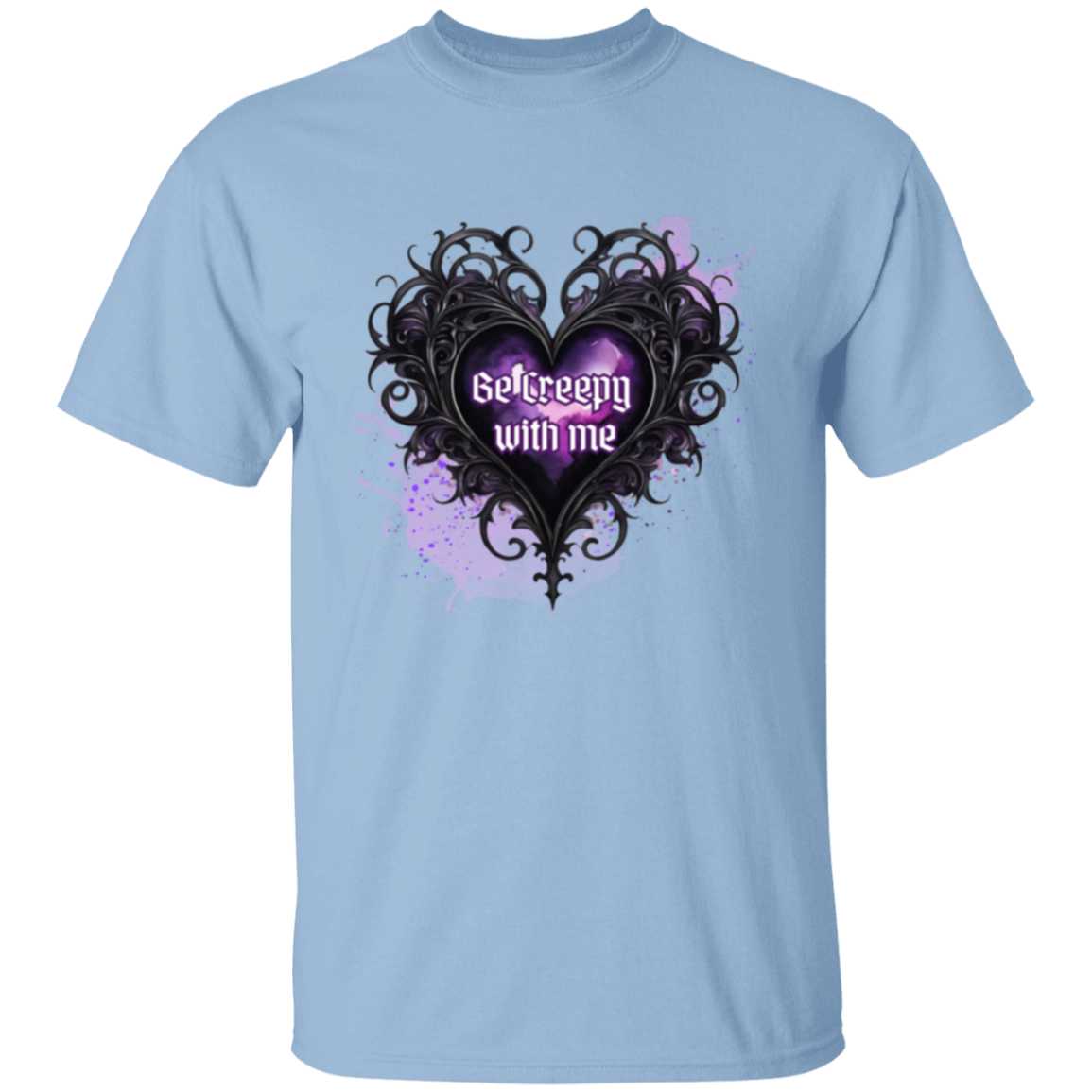 Camiseta Be Creepy with Me (Corazón estilo gótico)