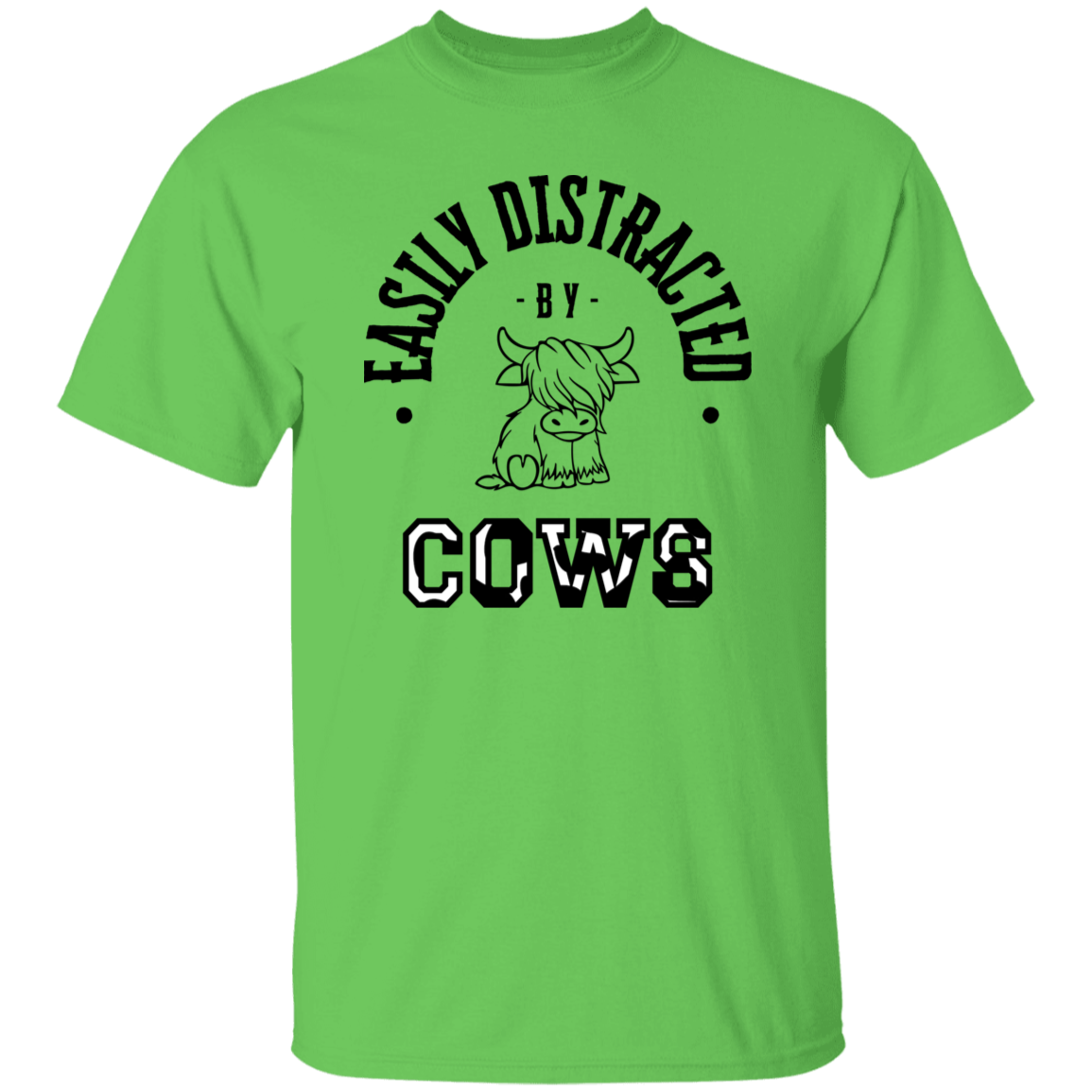 Camiseta "Me distraigo fácilmente con las vacas"