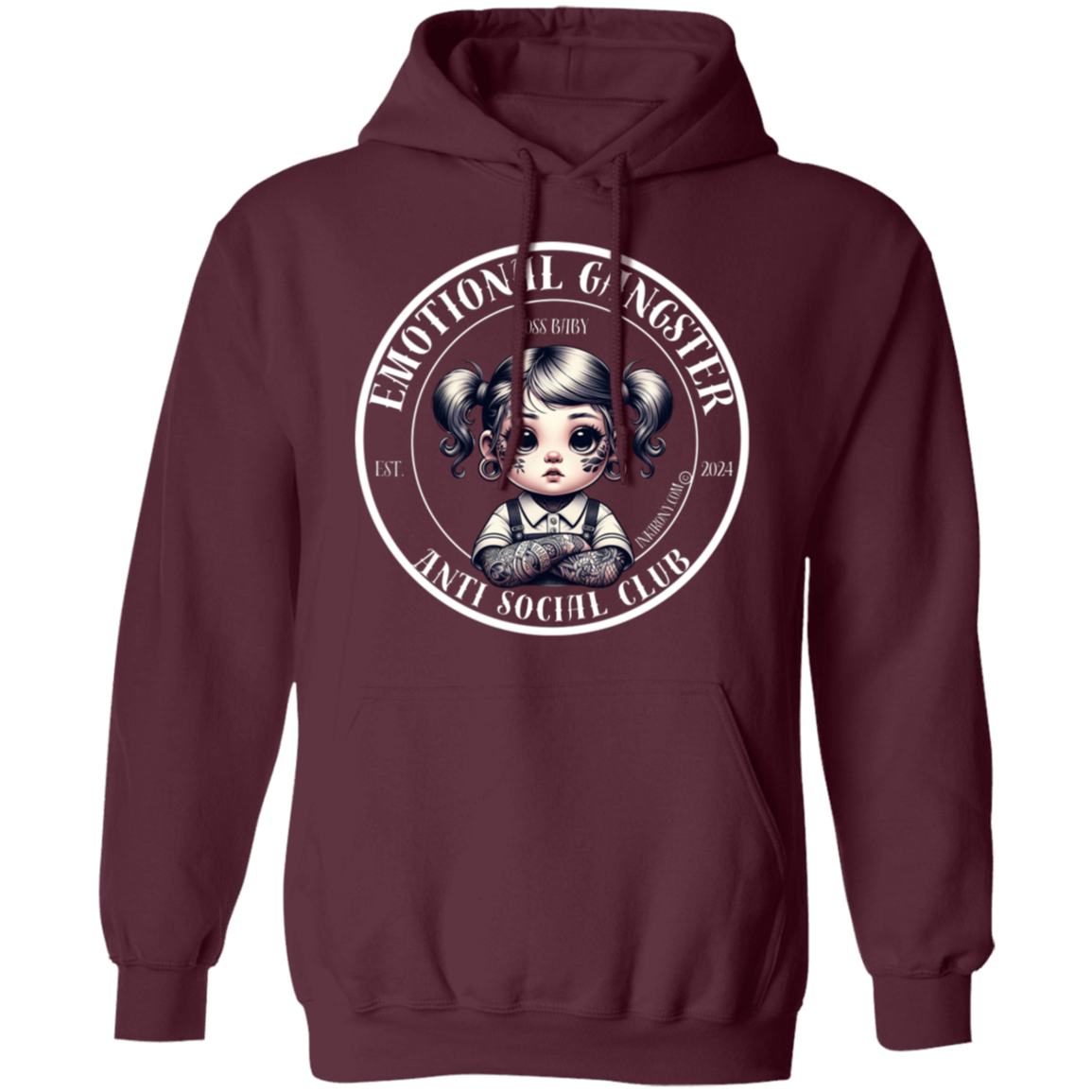 Sudadera con capucha de bebé jefe - Gangster emocional