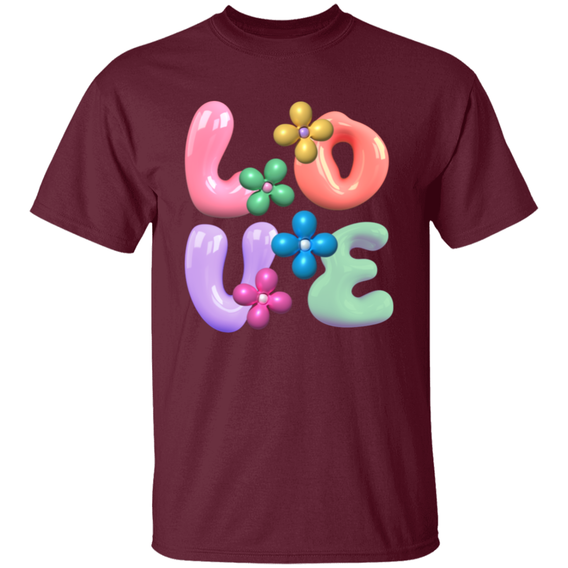 Pastel Love with Flower Balloons T-Shirt