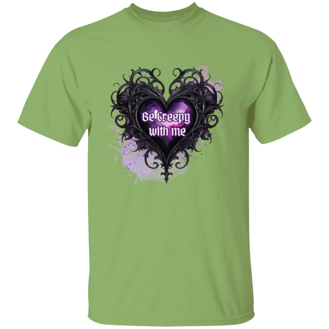 Camiseta Be Creepy with Me (Corazón estilo gótico)