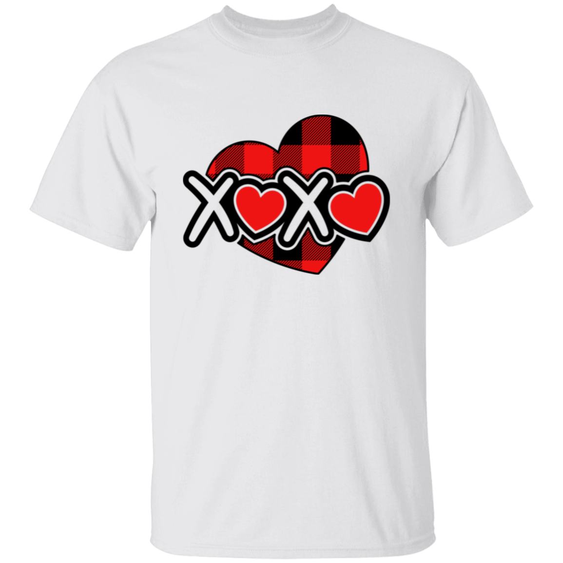 Plaid XOXO Heart T-Shirt