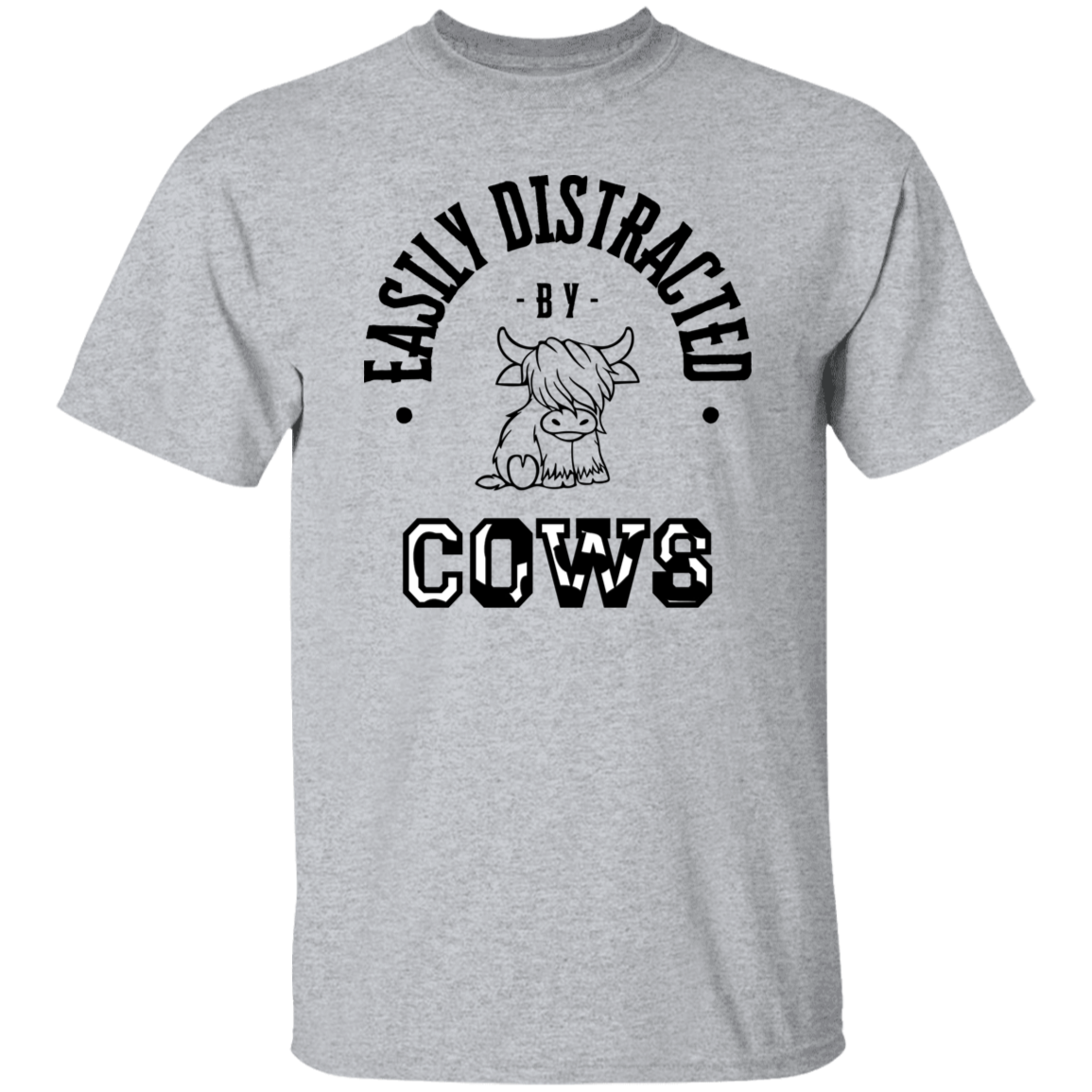 Camiseta "Me distraigo fácilmente con las vacas"