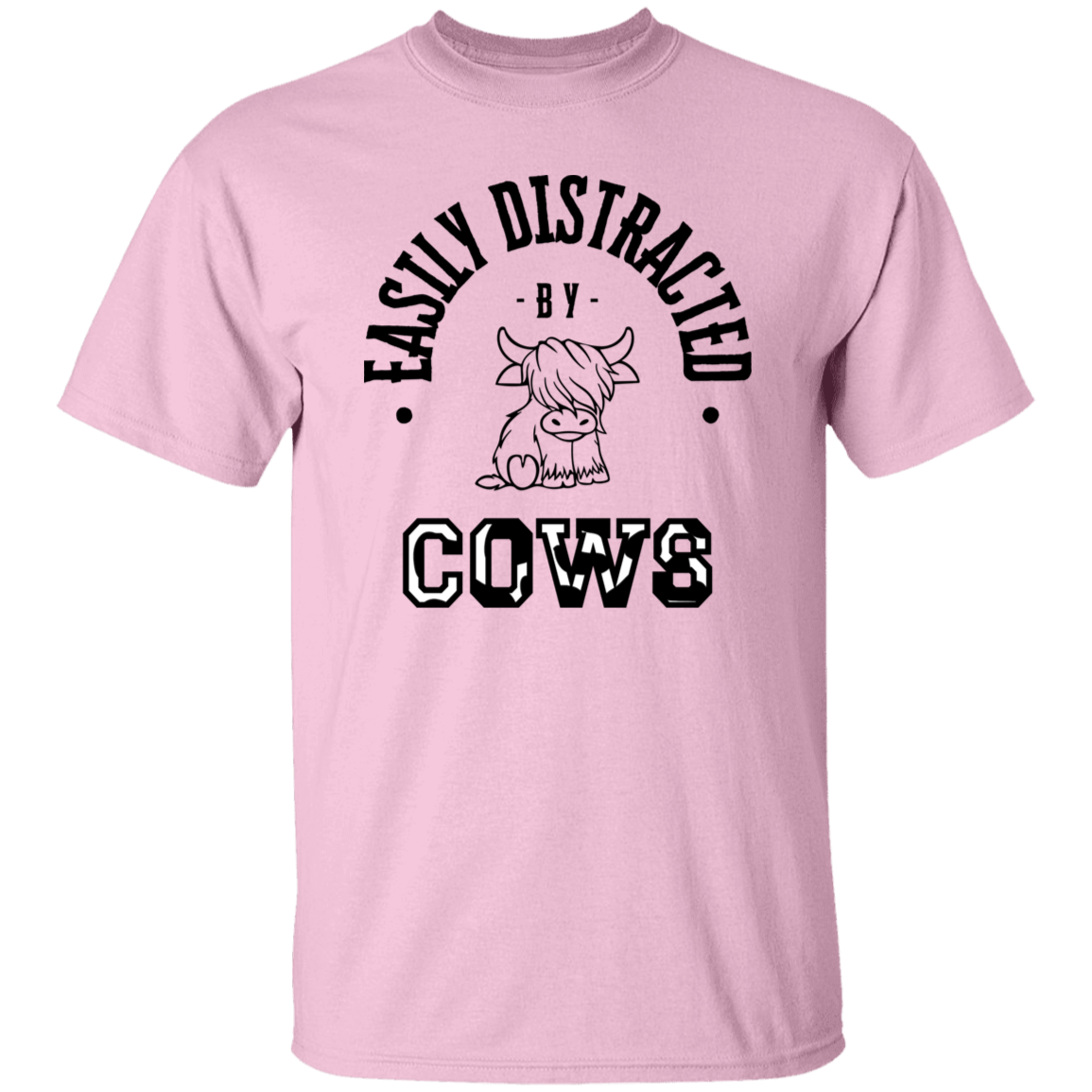 Camiseta "Me distraigo fácilmente con las vacas"