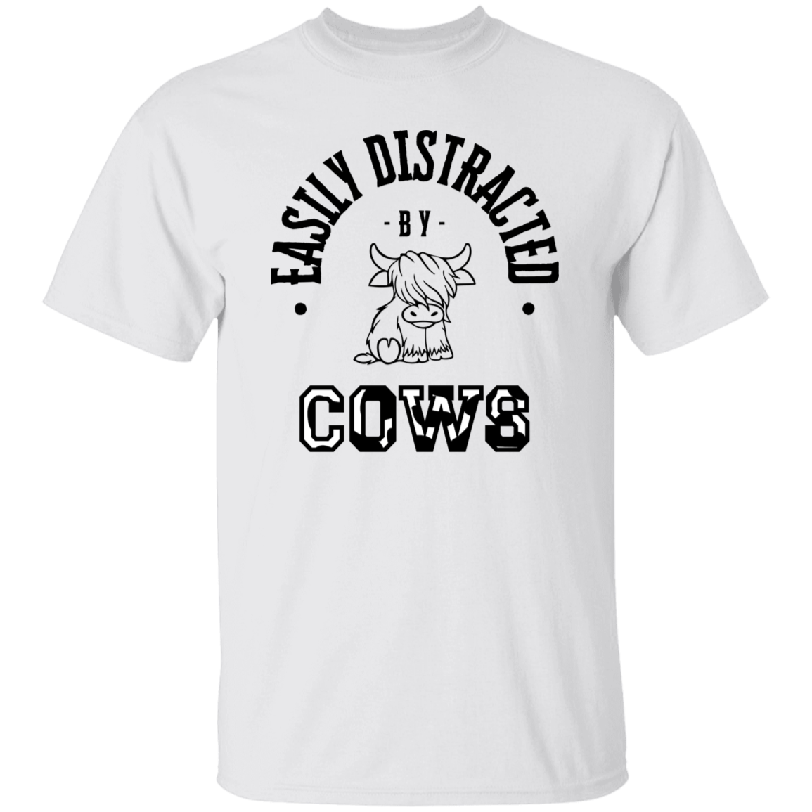 Camiseta "Me distraigo fácilmente con las vacas"