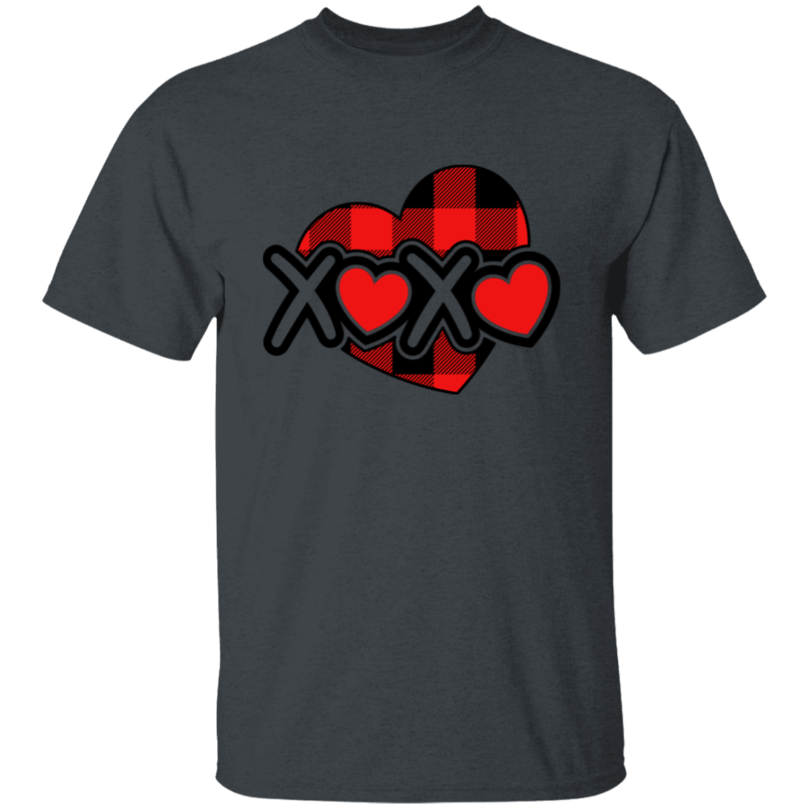 Plaid XOXO Heart T-Shirt