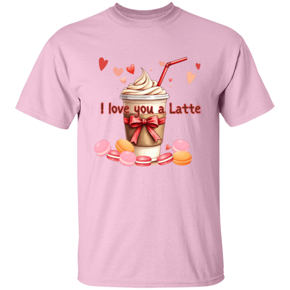 Camiseta "Te amo, café con leche y macarrones"