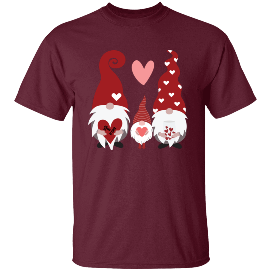 Three Gnome Love Heart T-Shirt