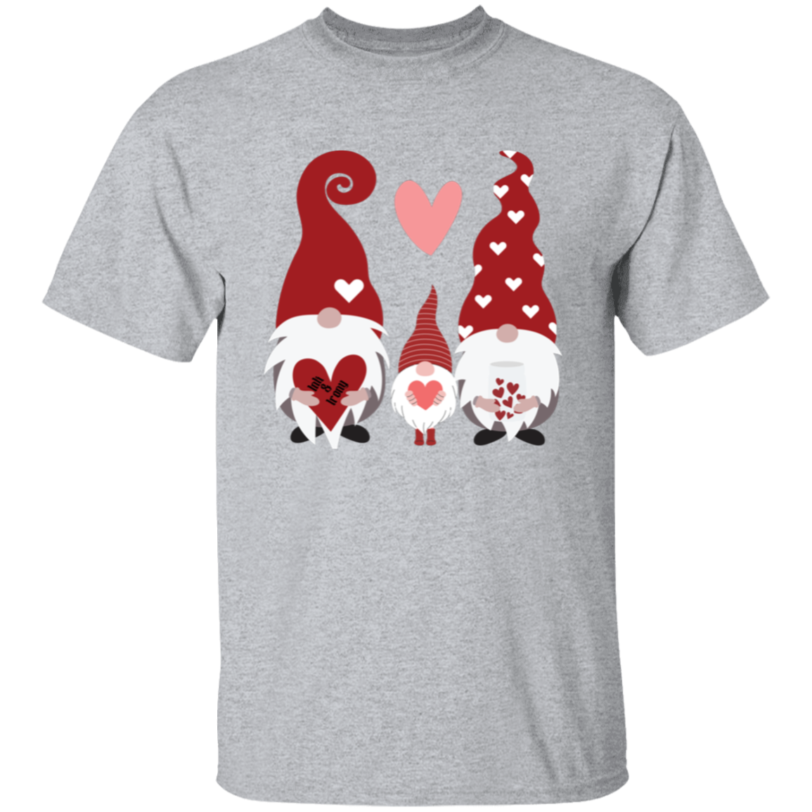 Three Gnome Love Heart T-Shirt