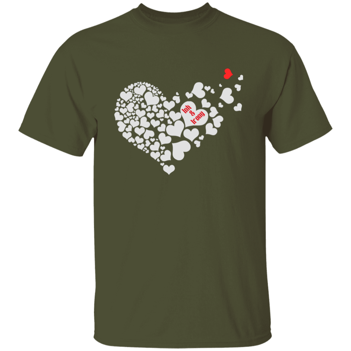 Many Hearts in Heart Shape T-Shirt