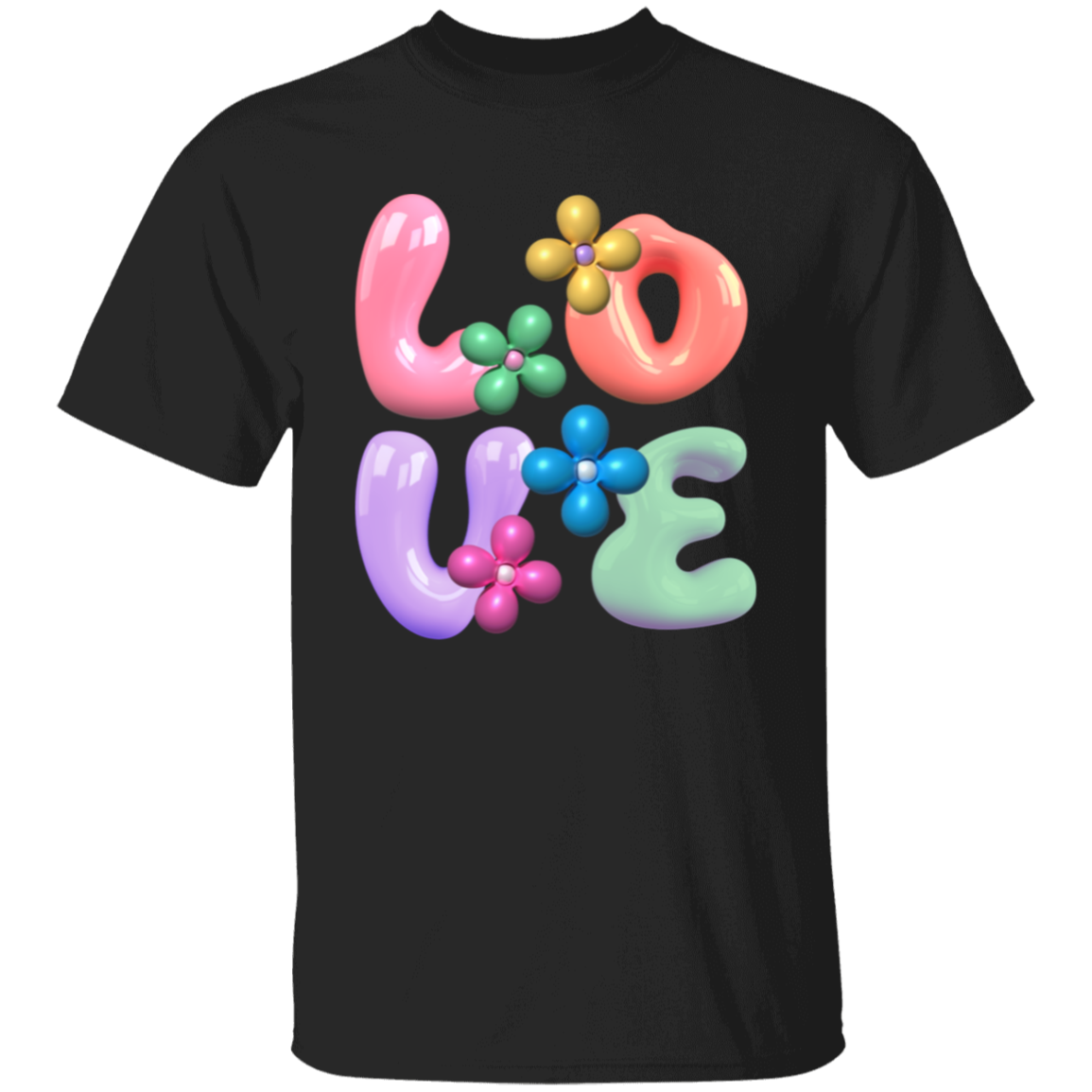 Pastel Love with Flower Balloons T-Shirt