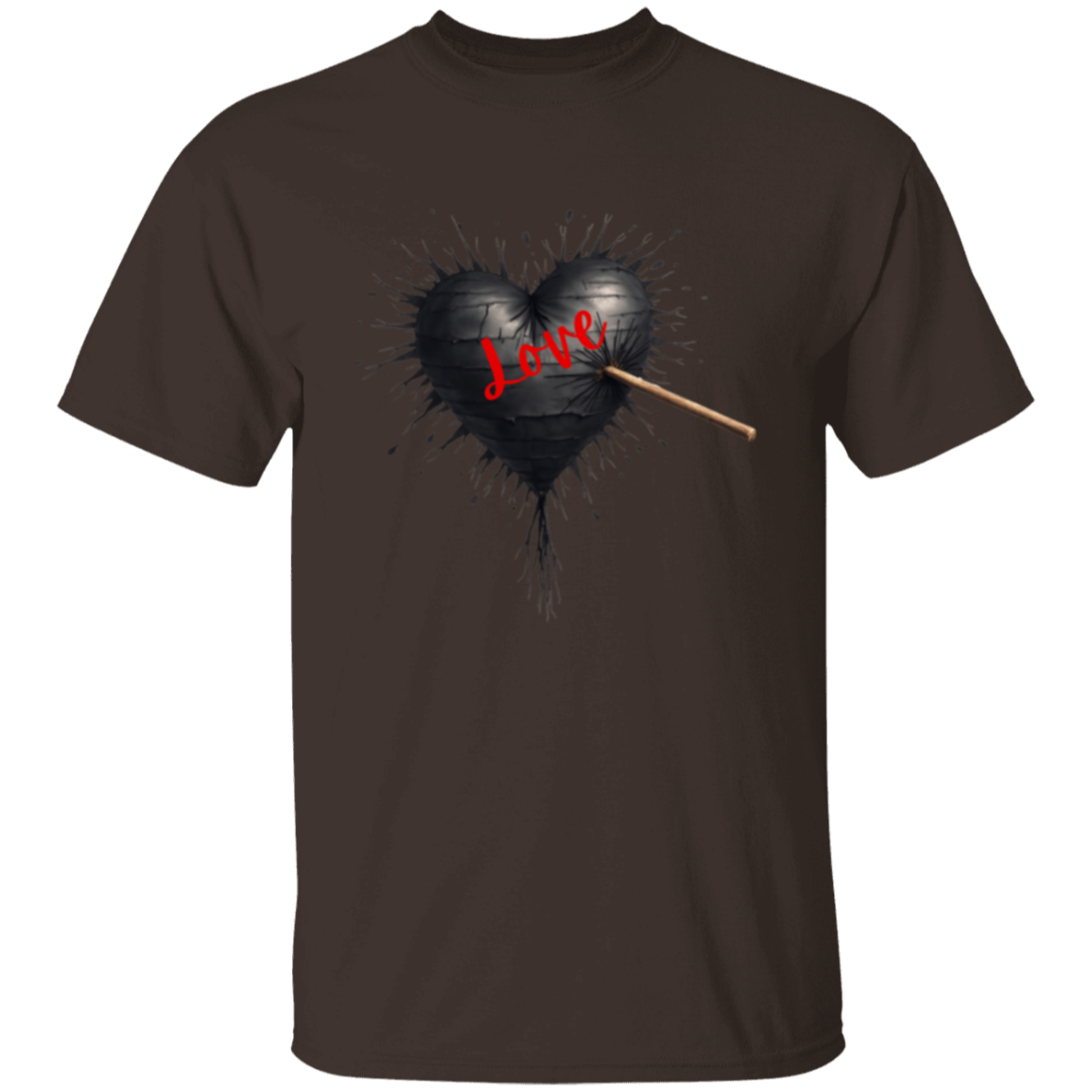 Camiseta con piñata en forma de corazón con el amor