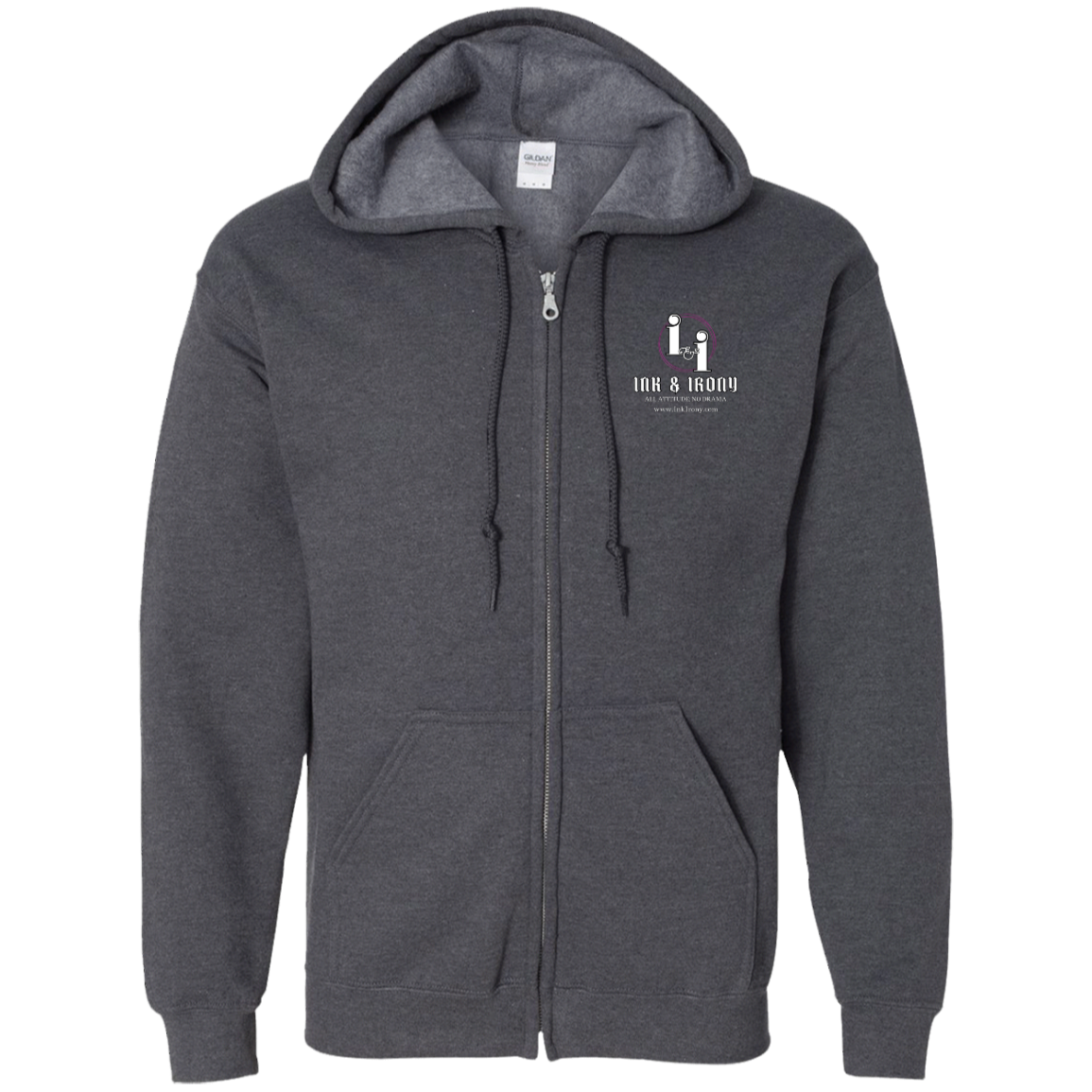 Sudadera con capucha y cremallera completa Ink &amp; Irony
