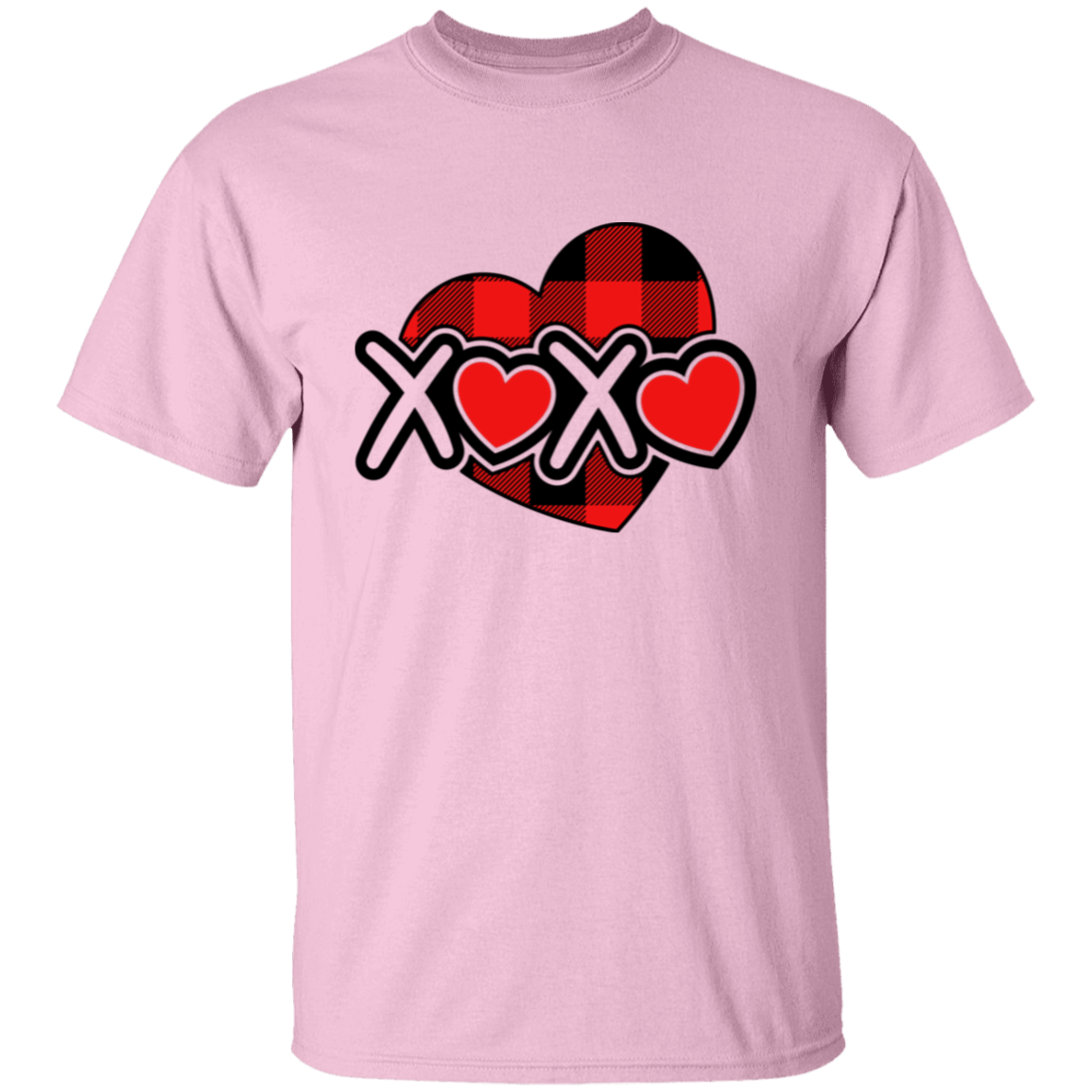 Plaid XOXO Heart T-Shirt