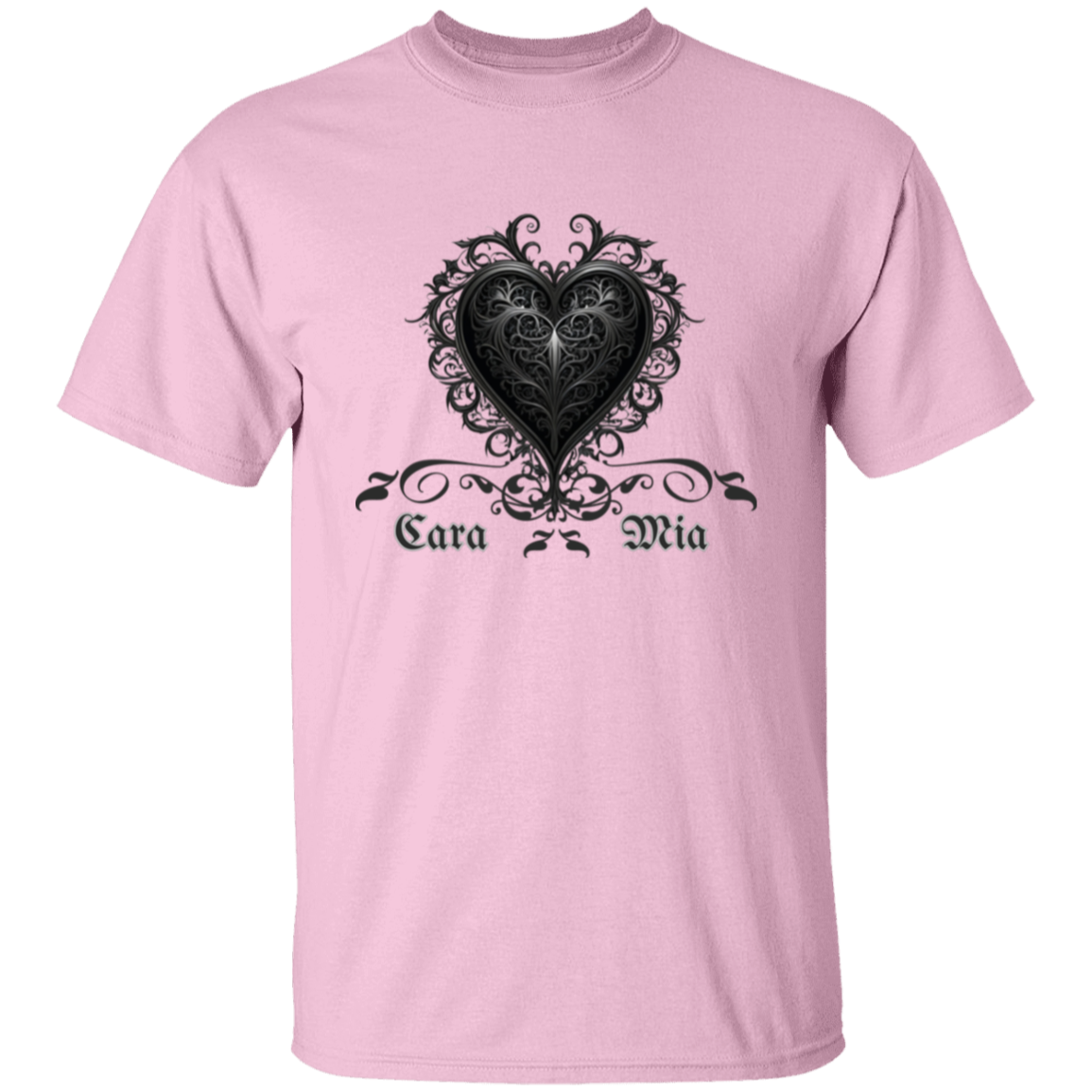 Camiseta Cara Mia (Corazón estilo gótico)