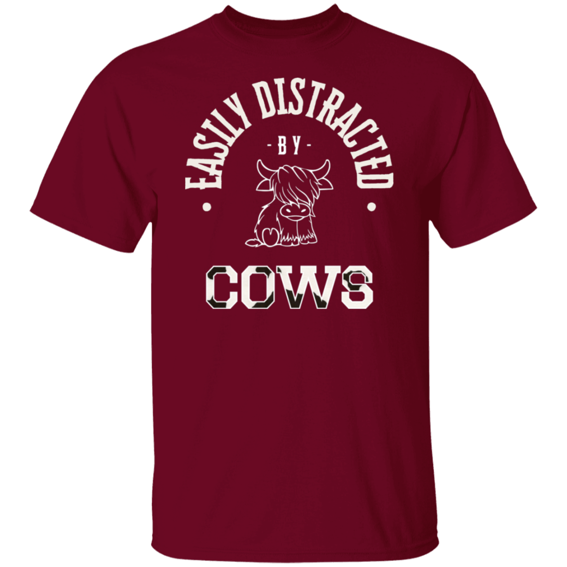 Camiseta "Me distraigo fácilmente con las vacas"