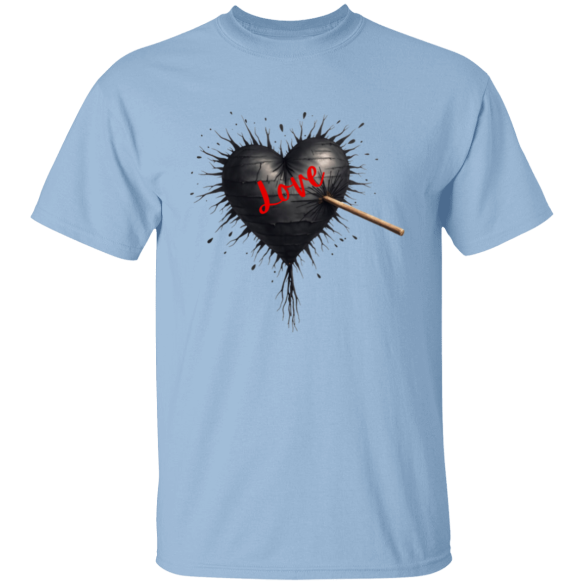 Camiseta con piñata en forma de corazón con el amor