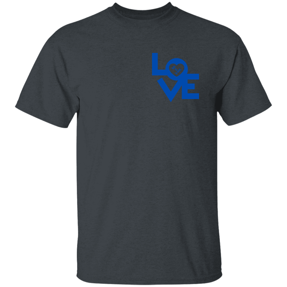 Love in Blue on Front and Back T-Shirt