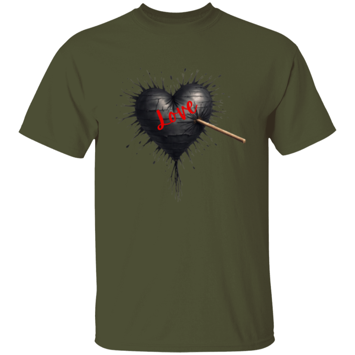 Camiseta con piñata en forma de corazón con el amor