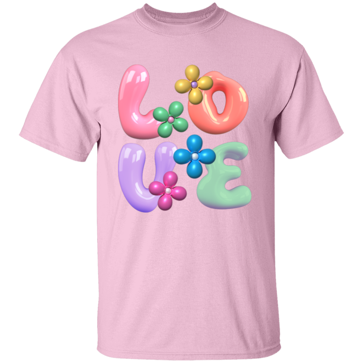 Pastel Love with Flower Balloons T-Shirt