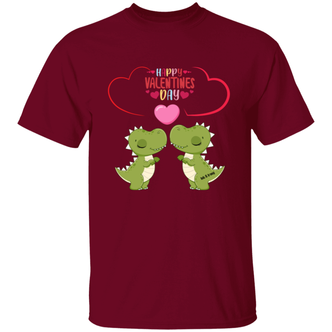 Dinosaur Love Happy Valentines Day T-Shirt