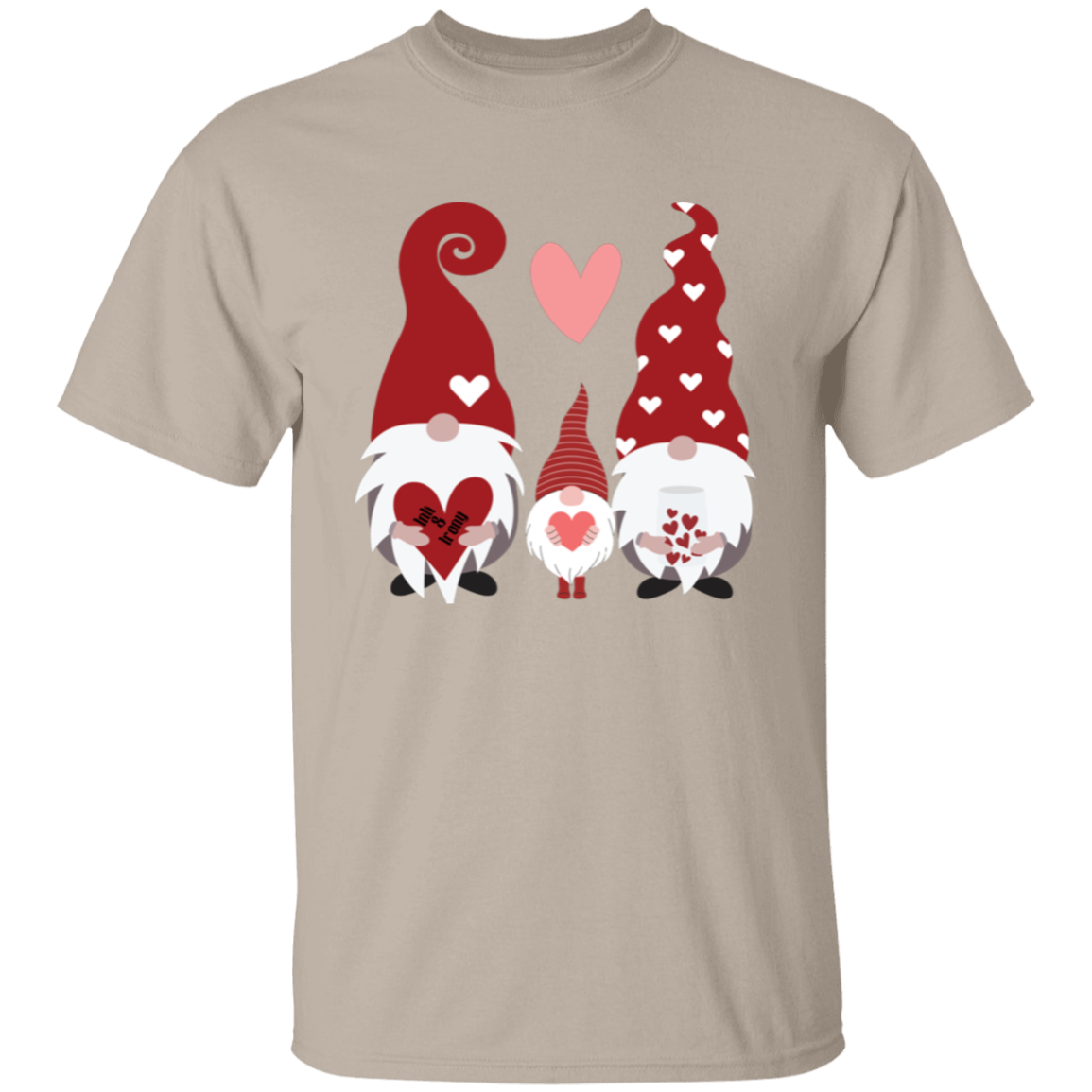 Three Gnome Love Heart T-Shirt