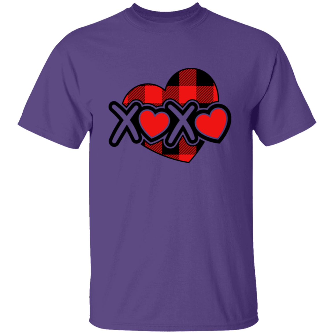 Plaid XOXO Heart T-Shirt