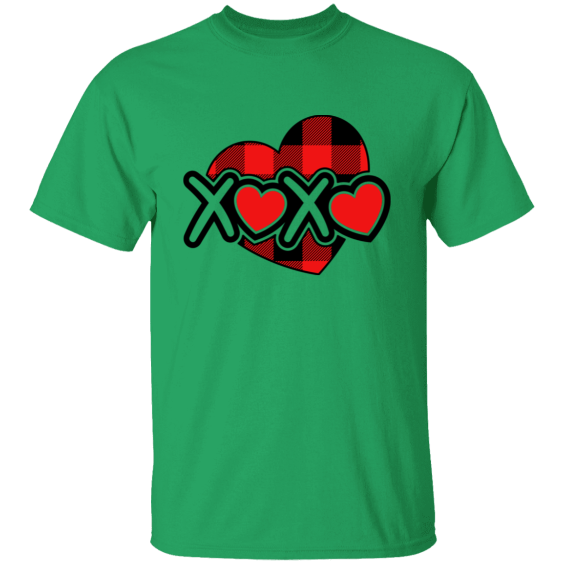 Plaid XOXO Heart T-Shirt
