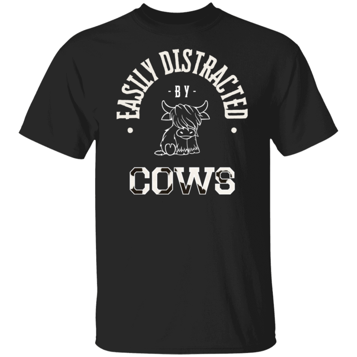 Camiseta "Me distraigo fácilmente con las vacas"