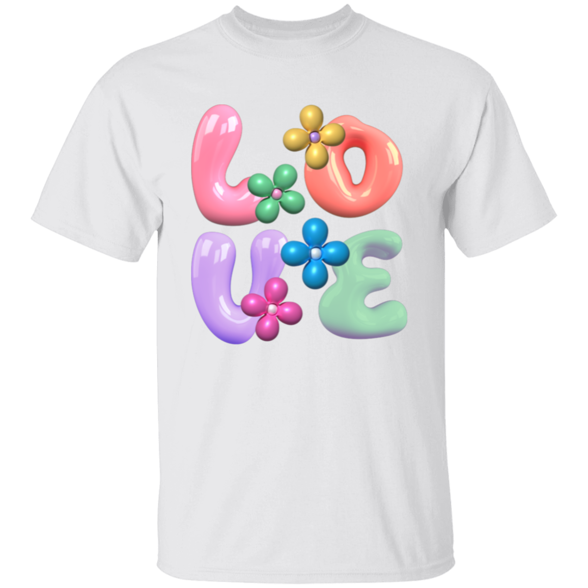 Pastel Love with Flower Balloons T-Shirt