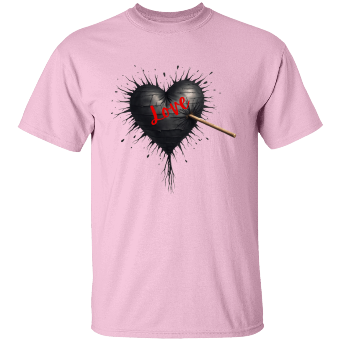Camiseta con piñata en forma de corazón con el amor