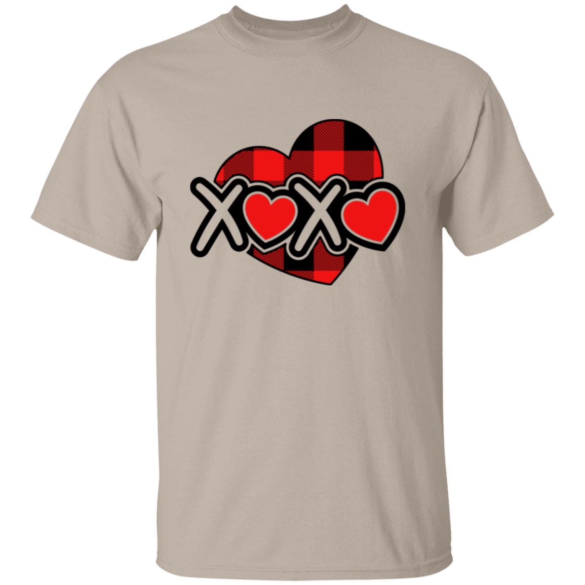 Plaid XOXO Heart T-Shirt
