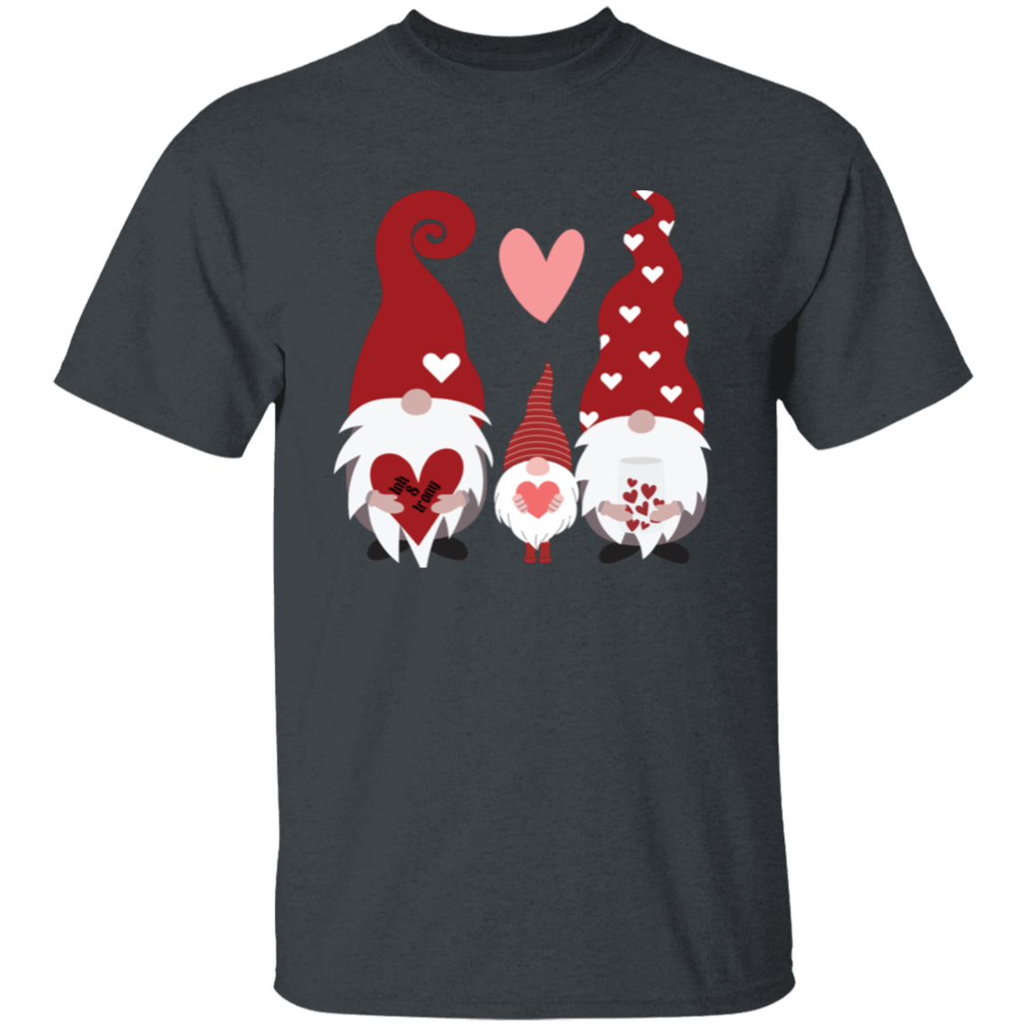 Three Gnome Love Heart T-Shirt