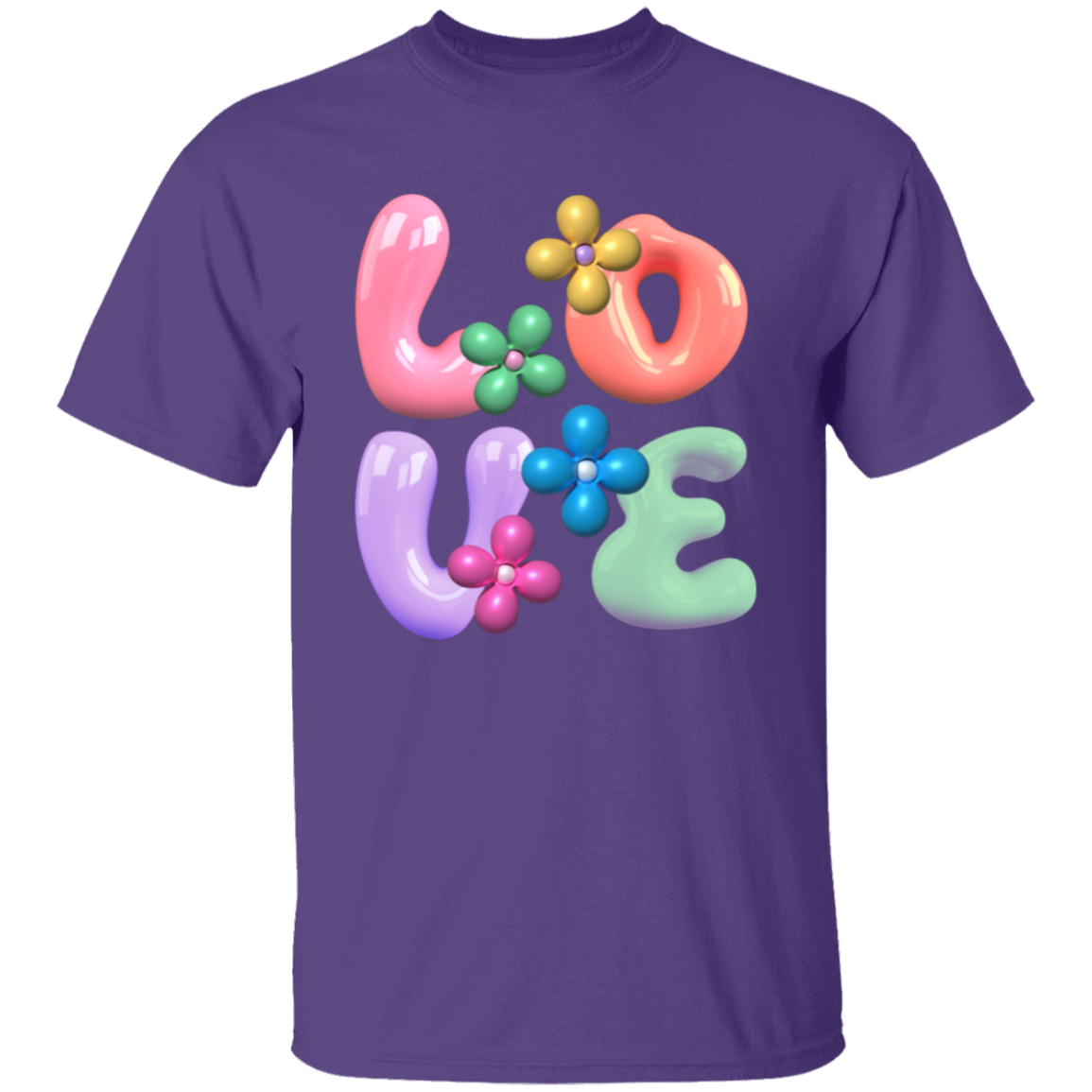 Pastel Love with Flower Balloons T-Shirt