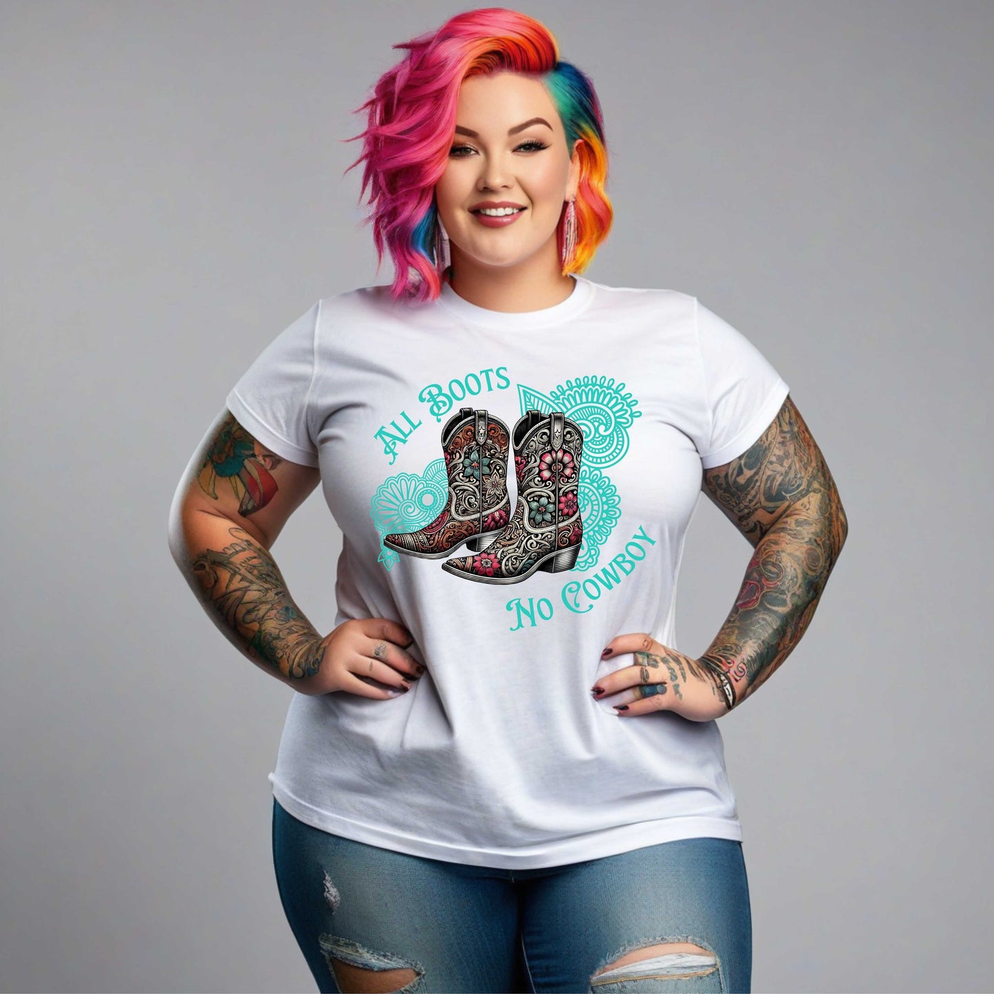 Camiseta All Boots No Cowboy