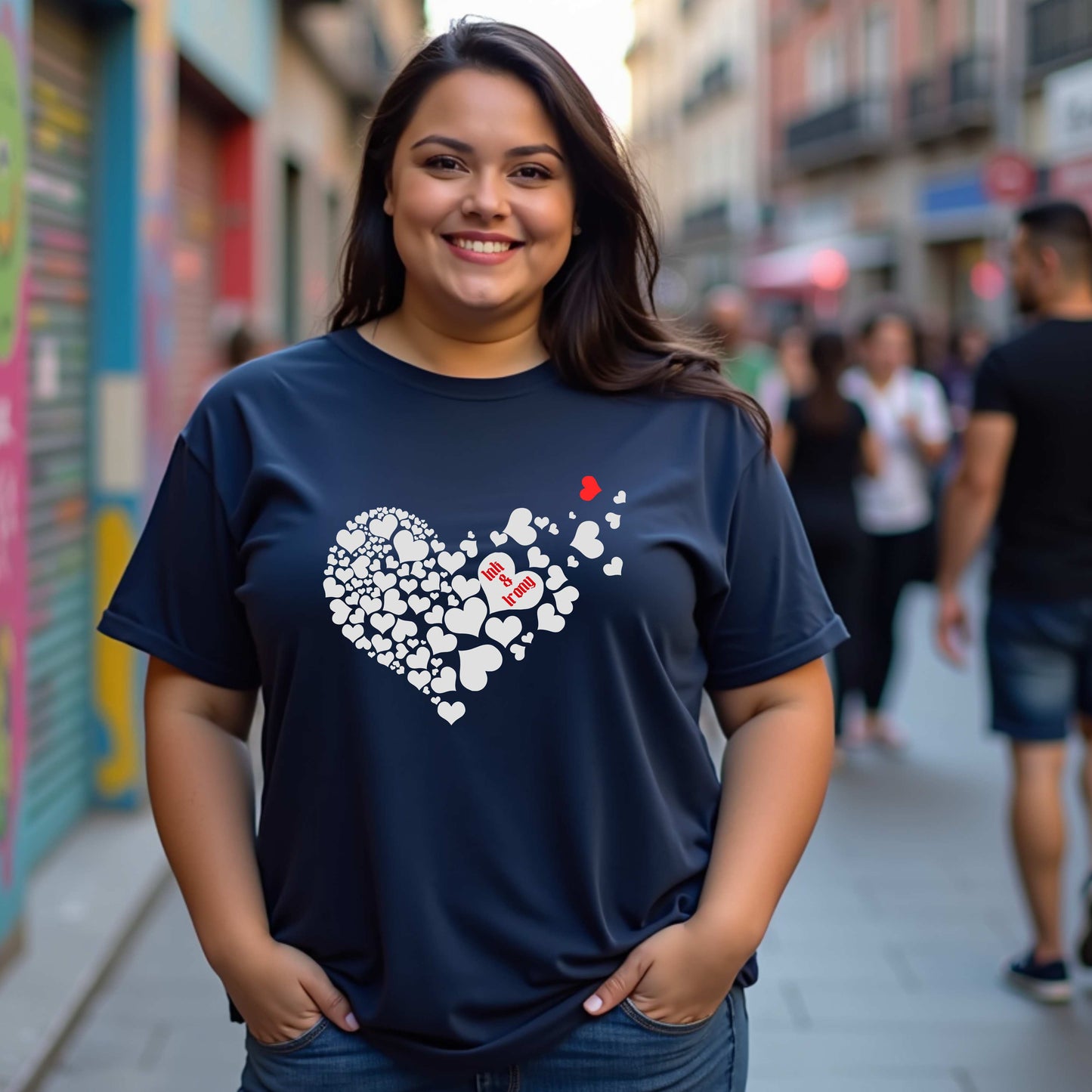 Many Hearts in Heart Shape T-Shirt