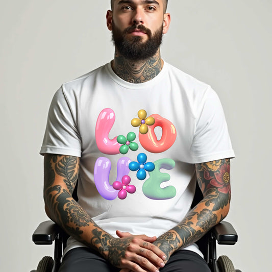 Pastel Love with Flower Balloons T-Shirt