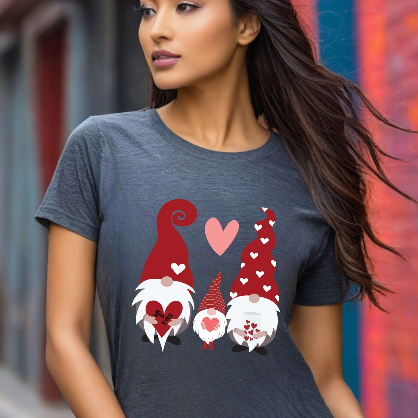 Three Gnome Love Heart T-Shirt