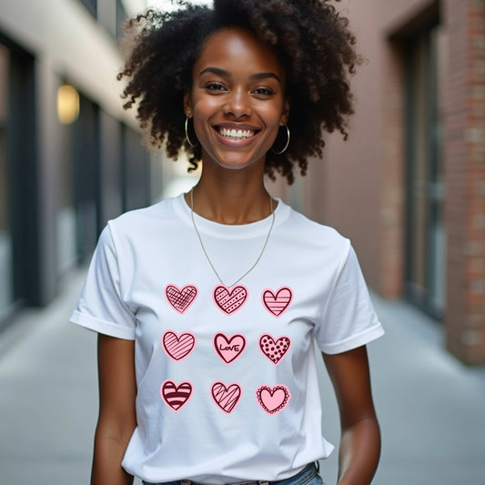 Heart Grid 3x3 T-Shirt
