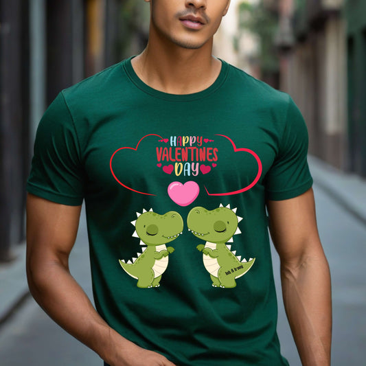 Dinosaur Love Happy Valentines Day T-Shirt